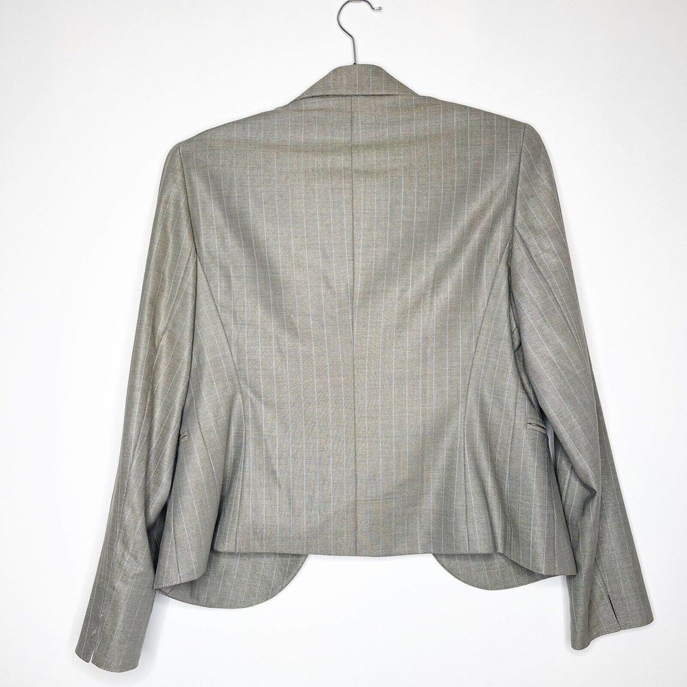 Lafayette 148 Pin Stripe Blazer Women's Gray Size 6 - Picture 5 of 8